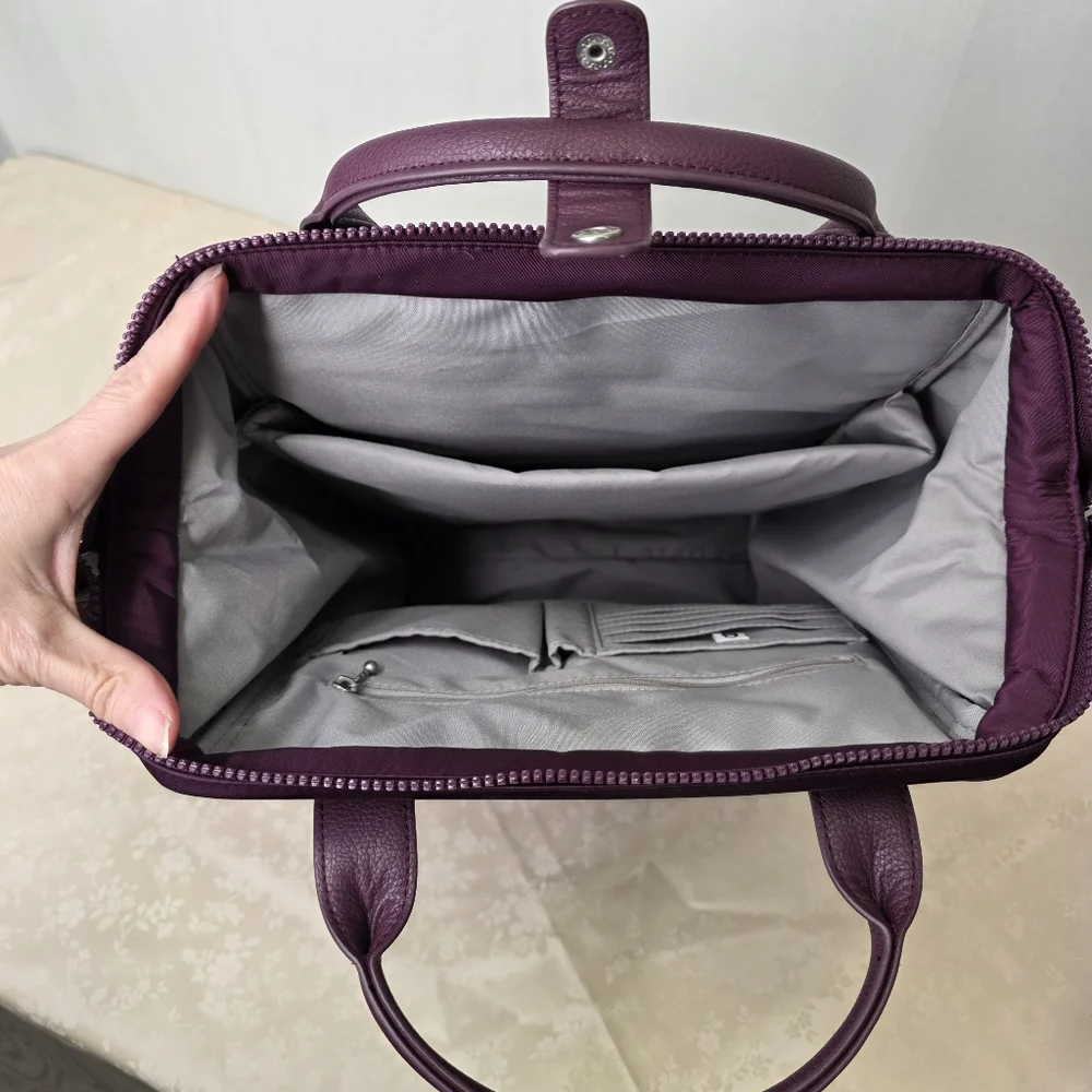 Baggallini Purple Nolita Convertible Backpack Tote RFID - Picture 7 of 12